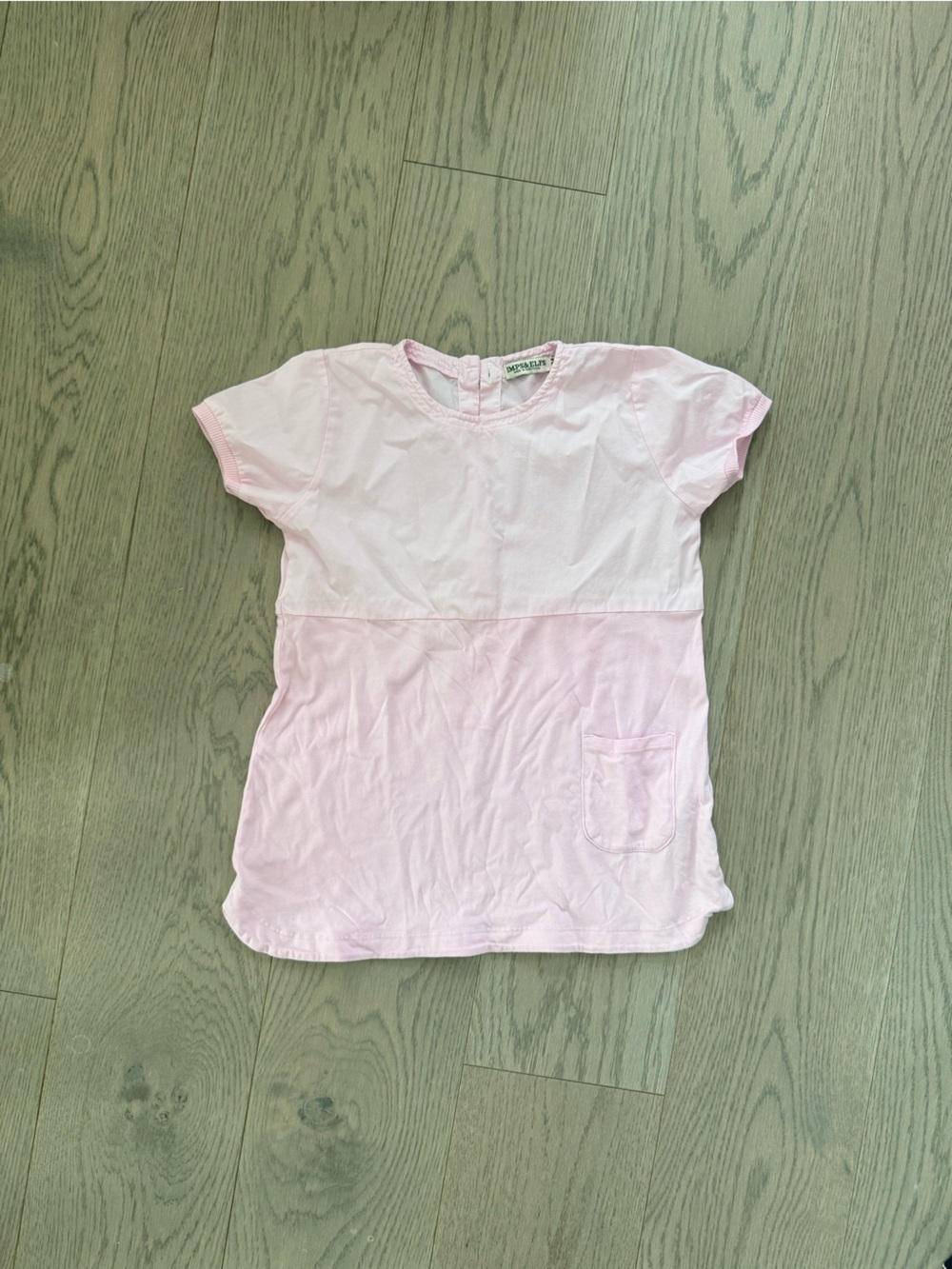 Imps & Elfs Light Pink Short Sleeve Top with Back Button